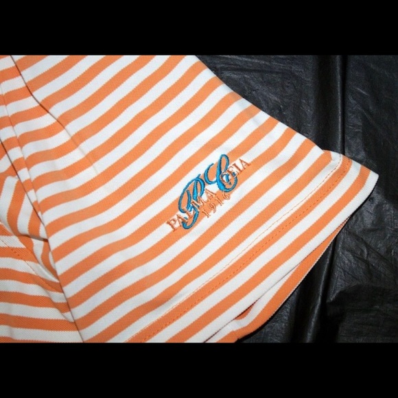 Peter Millar Summer Comfort Orange & White Polo XL - Picture 4 of 5